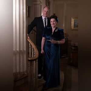 Heyday vintage 40s style teal velvet gown